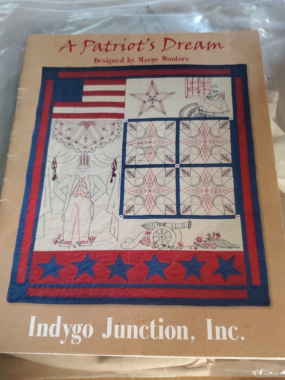 A Patriot's Dream Quilt Pattern by Indygo Junction - Red, Blue, Cream
